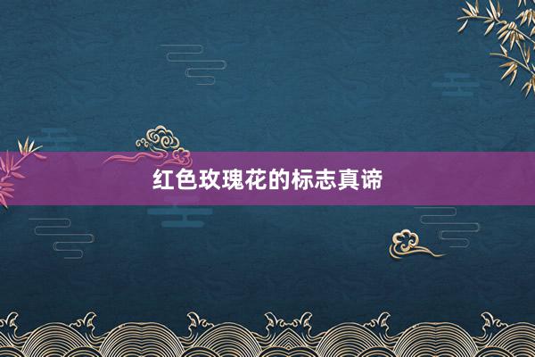 红色玫瑰花的标志真谛