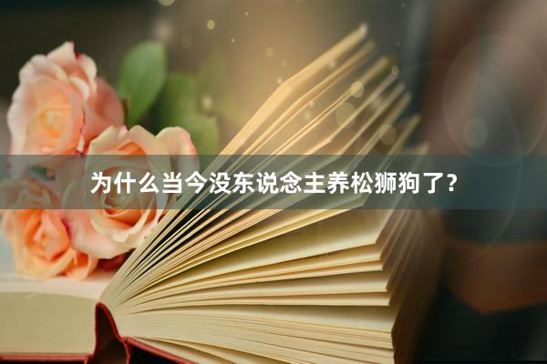 为什么当今没东说念主养松狮狗了?